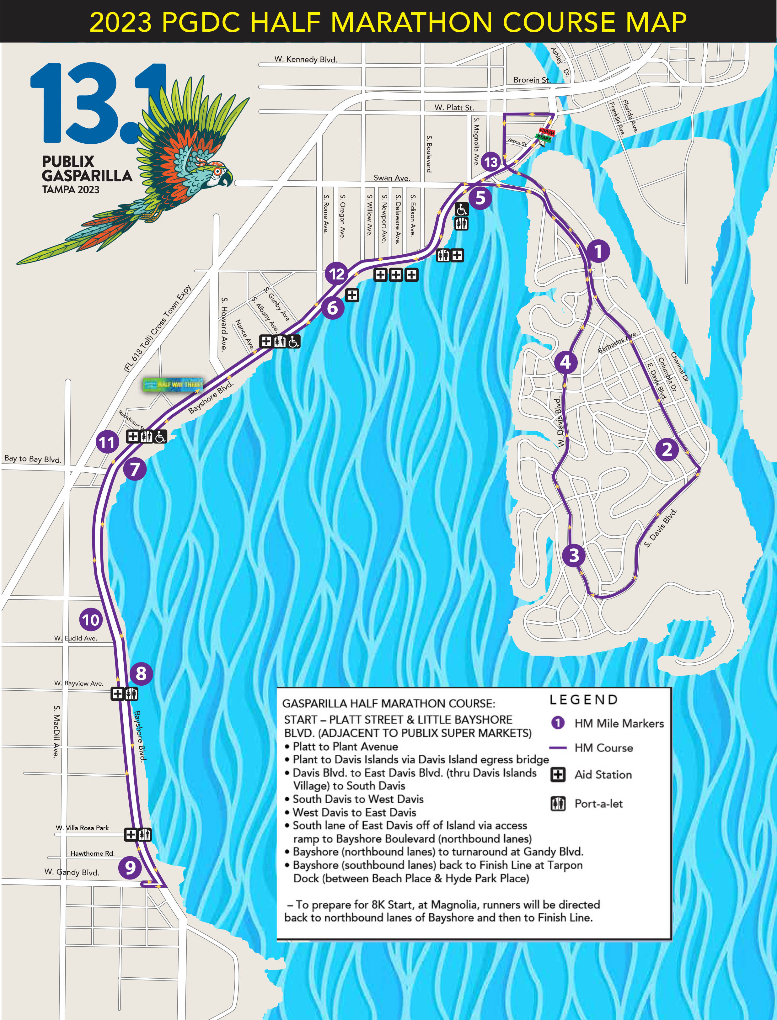 Half Marathon Course Info Run Gasparilla